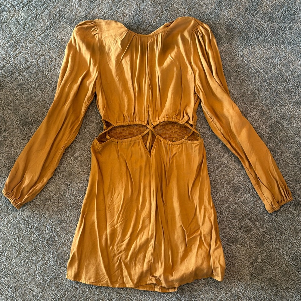 NWT Camel Colored Cut Out Dress